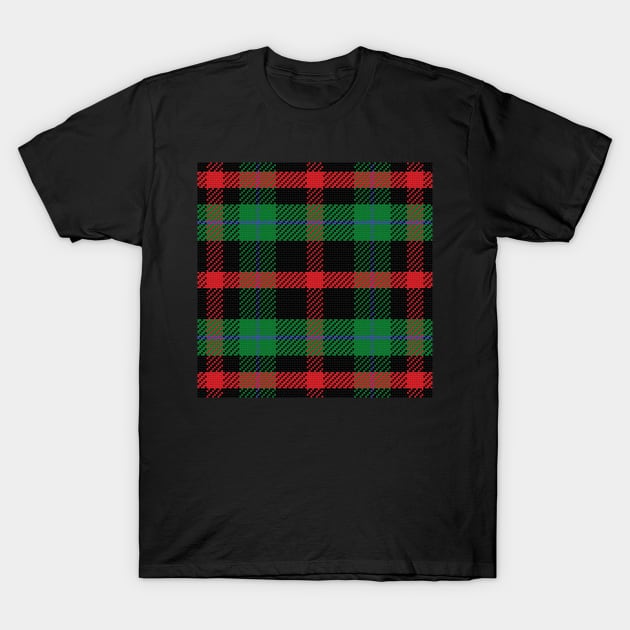 Scottish tartan black, red, green T-Shirt by kavalenkava